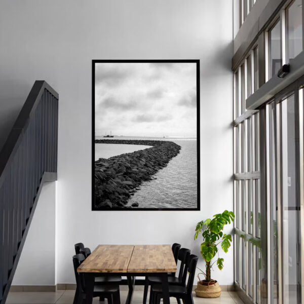 Mockup of a poster in living room